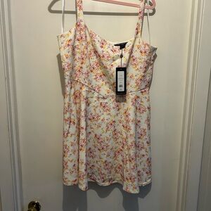 French Connection Floral Mini Dress - White and Pink
